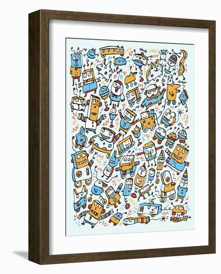 Rocking Robots-Carla Martell-Framed Giclee Print