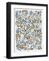 Rocking Robots-Carla Martell-Framed Giclee Print