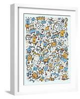 Rocking Robots-Carla Martell-Framed Giclee Print