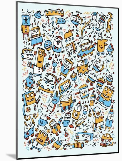 Rocking Robots-Carla Martell-Mounted Giclee Print