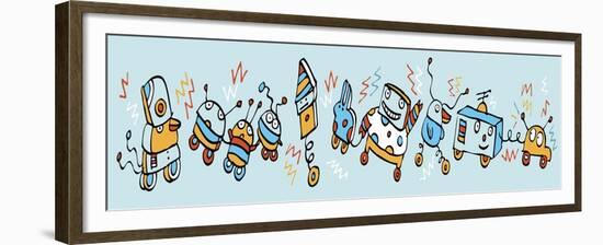 Rocking Robots-Carla Martell-Framed Giclee Print