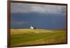 Rocklyn Community Church with Wheat Fields and Storm Coming-Terry Eggers-Framed Photographic Print