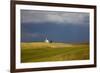 Rocklyn Community Church with Wheat Fields and Storm Coming-Terry Eggers-Framed Photographic Print