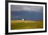 Rocklyn Community Church with Wheat Fields and Storm Coming-Terry Eggers-Framed Photographic Print