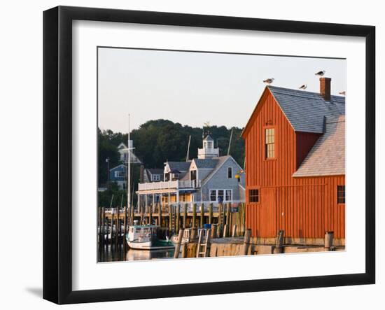 Rockport Harbor and Fishing Shack, Rock Port, Cape Ann, Massachusetts, USA-Walter Bibikow-Framed Photographic Print