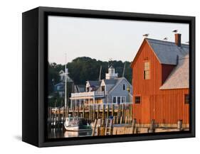 Rockport Harbor and Fishing Shack, Rock Port, Cape Ann, Massachusetts, USA-Walter Bibikow-Framed Stretched Canvas