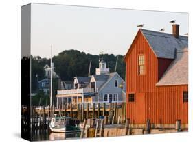 Rockport Harbor and Fishing Shack, Rock Port, Cape Ann, Massachusetts, USA-Walter Bibikow-Stretched Canvas