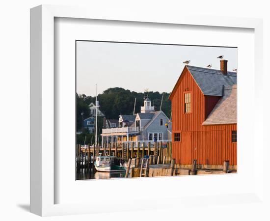 Rockport Harbor and Fishing Shack, Rock Port, Cape Ann, Massachusetts, USA-Walter Bibikow-Framed Photographic Print