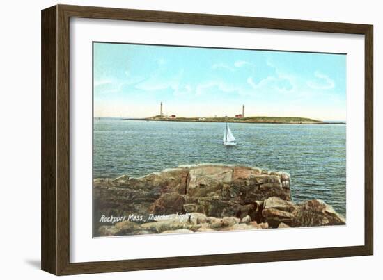 Rockport, Mass., Thatchers Lights-null-Framed Art Print