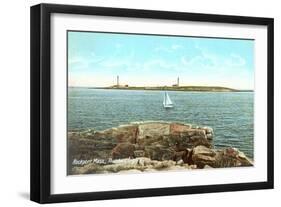 Rockport, Mass., Thatchers Lights-null-Framed Art Print