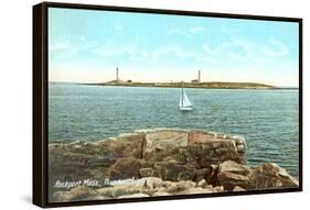 Rockport, Mass., Thatchers Lights-null-Framed Stretched Canvas