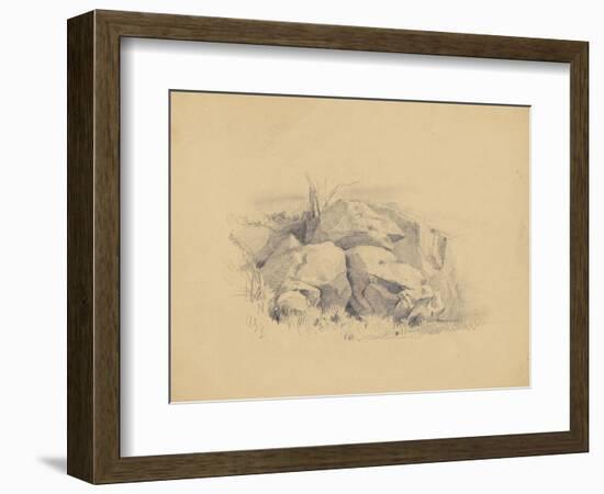 Rocks, 1839-James Goodwin Clonney-Framed Giclee Print