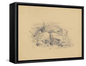 Rocks, 1839-James Goodwin Clonney-Framed Stretched Canvas