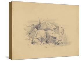 Rocks, 1839-James Goodwin Clonney-Stretched Canvas