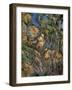 Rocks Above the Caves at Chateau Noir-Paul Cézanne-Framed Giclee Print