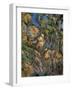 Rocks Above the Caves at Chateau Noir-Paul Cézanne-Framed Giclee Print