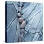 Rocks Against Cracked Boulder-Micha Pawlitzki-Stretched Canvas