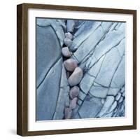 Rocks Against Cracked Boulder-Micha Pawlitzki-Framed Photographic Print