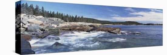 Rocks Along the Coast, Atlantic Ocean, Acadia National Park, Maine, USA-null-Stretched Canvas