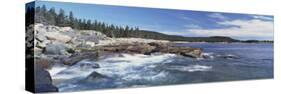 Rocks Along the Coast, Atlantic Ocean, Acadia National Park, Maine, USA-null-Stretched Canvas