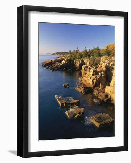 Rocks Along the Coastline in the Acadia National Park, Maine, New England, USA-Rainford Roy-Framed Photographic Print