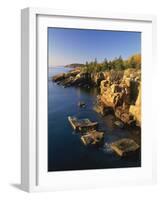 Rocks Along the Coastline in the Acadia National Park, Maine, New England, USA-Rainford Roy-Framed Photographic Print