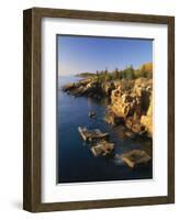 Rocks Along the Coastline in the Acadia National Park, Maine, New England, USA-Rainford Roy-Framed Photographic Print