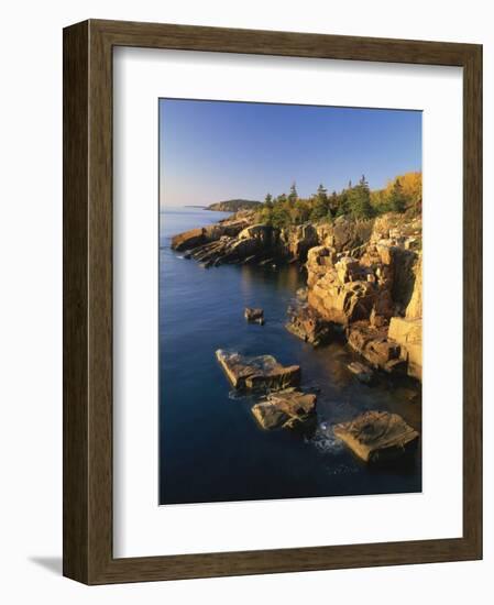 Rocks Along the Coastline in the Acadia National Park, Maine, New England, USA-Rainford Roy-Framed Photographic Print