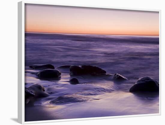 Rocks and Beach at Sunset, La Jolla, San Diego County, California, USA-Richard Cummins-Framed Photographic Print