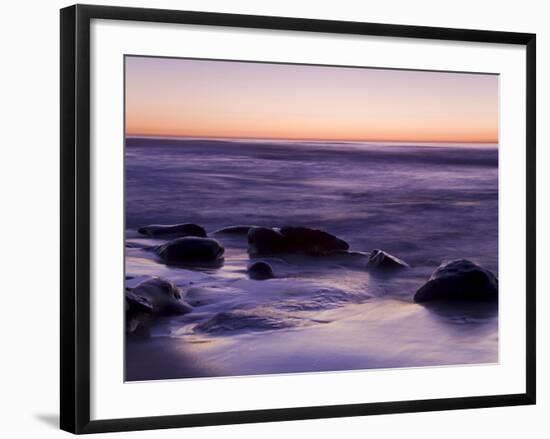 Rocks and Beach at Sunset, La Jolla, San Diego County, California, USA-Richard Cummins-Framed Photographic Print