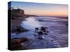 Rocks and Beach at Sunset, La Jolla, San Diego County, California, USA-Richard Cummins-Stretched Canvas