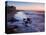 Rocks and Beach at Sunset, La Jolla, San Diego County, California, USA-Richard Cummins-Stretched Canvas