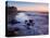 Rocks and Beach at Sunset, La Jolla, San Diego County, California, USA-Richard Cummins-Stretched Canvas