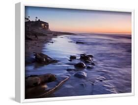 Rocks and Beach at Sunset, La Jolla, San Diego County, California, USA-Richard Cummins-Framed Photographic Print