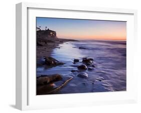 Rocks and Beach at Sunset, La Jolla, San Diego County, California, USA-Richard Cummins-Framed Photographic Print