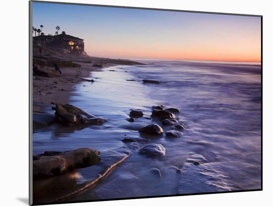 Rocks and Beach at Sunset, La Jolla, San Diego County, California, USA-Richard Cummins-Mounted Photographic Print