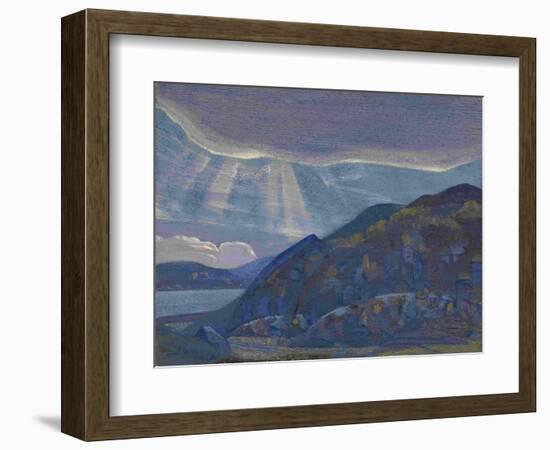 Rocks and Cliffs (From the Series Ladog), 1917-1918-Nicholas Roerich-Framed Giclee Print