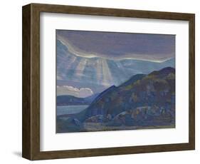 Rocks and Cliffs (From the Series Ladog), 1917-1918-Nicholas Roerich-Framed Giclee Print