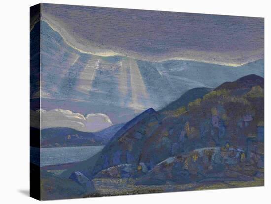 Rocks and Cliffs (From the Series Ladog), 1917-1918-Nicholas Roerich-Stretched Canvas