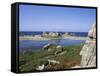 Rocks and Coast, Pors Bugalez, Brittany, France-J Lightfoot-Framed Stretched Canvas