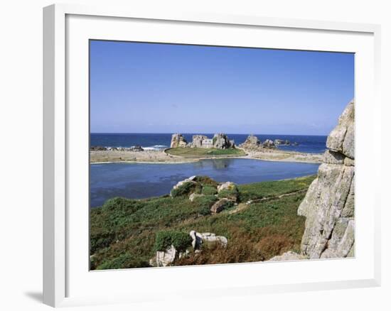 Rocks and Coast, Pors Bugalez, Brittany, France-J Lightfoot-Framed Photographic Print