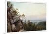 Rocks and Landscape-Frederic Edwin Church-Framed Giclee Print