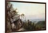 Rocks and Landscape-Frederic Edwin Church-Framed Giclee Print