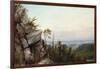 Rocks and Landscape-Frederic Edwin Church-Framed Giclee Print