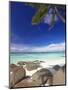 Rocks and Palm Tree on Tropical Beach, Seychelles, Indian Ocean, Africa-Papadopoulos Sakis-Mounted Photographic Print