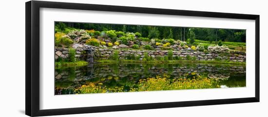 Rocks and plants in Rock Garden, Knowlton, Quebec, Canada-null-Framed Photographic Print