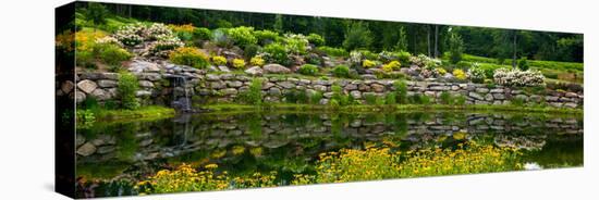 Rocks and plants in Rock Garden, Knowlton, Quebec, Canada-null-Stretched Canvas
