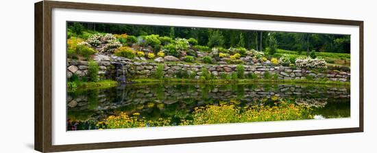 Rocks and plants in Rock Garden, Knowlton, Quebec, Canada-null-Framed Premium Photographic Print
