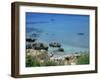 Rocks and Sea, Frangokastello, Crete, Greek Islands, Greece, Europe-Jean Brooks-Framed Photographic Print