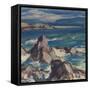 Rocks and Sea, Iona-Samuel John Peploe-Framed Stretched Canvas